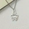 Bob Esponja Hueco Estrella Paida Crayon Pequeño Nuevo Collar Blanco Dibujos Animados para Hombres y Mujeres Estilo Coreano Cadena Sencilla para Suéter para Estudiantes