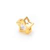 DIY acessórios para joias semiacabados contas soltas com miçangas feitas à mão atacado metal dourado zircônia branca contas de estrela pentagonal
