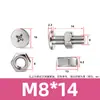 Tornillo y Tuerca Combinación de Dos Piezas para Máquina de Mascarillas y Luminarias, Acero Inoxidable 304 Tornillo y Tuerca