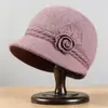Chapéu de Outono Inverno para Mãe de Meia-Idade e Idosa Chapéu de Lã Grosso com Borla e Veludo Extra para Mulheres Senhora Idosa Chapéu de Tricô Quente para Proteção contra o Frio Vovó