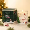Vela perfumada, cera à base de plantas, castiçal, castiçal de Natal, vela sem fumaça para uso doméstico e interno, castiçal de vidro, peça decorativa criativa para restaurantes