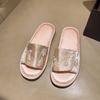 Sandalias y Pantuflas de Nuevo Estilo Chino para Mujer Verano Estilo Casual Hogar Pantuflas de Suela Suave Se Pueden Usar Sandalias y Pantuflas Planas Antideslizantes