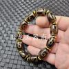 Pulsera de ágata de Xizang con cuentas una, dos, tres, cuatro, cinco, seis, nueve ojos colmillo de tigre Ruyi joyería pulsera de jade luantong