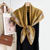 Estilo Coreano Outono e Inverno Vintage Estampado Toalha de Dedos Quente Alta Qualidade 90 Quadrados Lenço Imitação Lã de Ovelha Textura Lenço Feminino