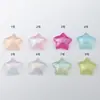 Color Gelatina Acrílico Estrella Estéreo Estrella de Cinco Puntas Colgante Accesorios para Joyería DIY Llavero Colgante para Pendientes
