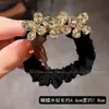 Elástico de Cabelo Borboleta Estilo Coreano para Mulheres com Strass, Acessório Versátil para Rabo de Cavalo, Alto Valor Estético, Suave com o Cabelo