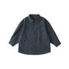 Camisa a Rayas Fresca de Caballero con Logo Bordado de Corazón para Niños Wulibu, Cuello Campana, Nueva Colección Primavera y Otoño 2026