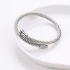 Pulsera de acero inoxidable para uñas transfronteriza para mujer, acero de titanio, acero inoxidable chapado en oro, alta calidad, cable trenzado retorcido, venta al por mayor