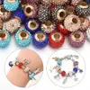 Argila Macia Shambhala Cravejado com Diamantes Buraco Dourado Buraco Grande Contas Coloridas Contas de Argila Coloridas Pulseira DIY Colar Contas Soltas Acessórios de Joias