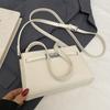 Venta Caliente de Primavera y Verano Estilo Coreano Simple y a la Moda Bolso Cuadrado Pequeño de Alta Gama con Textura de Guijarros Casual para Desplazamientos al Trabajo Bolso de Hombro Cruzado