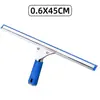 Selección Premium: Limpiacristales de Acero Inoxidable con Mango Telescópico, Marco en T de 35 cm con Rasqueta de Silicona para Vidrio