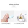 Nail Art Double Head Dead Leather Fork Silicone Sticker Press Pen Magic Mirror Pó Aço Inoxidável Dead Leather Push Hand Care Tool