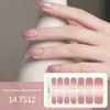 Adesivos para Manicure em Gel Sem Luz de 14 Dedos Popular na Temu Transfronteiriça Adesivos de Unha à Prova d'Água de Longa Duração