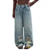 Pantalones Vaqueros de Primavera y Otoño para Niñas, Pantalones Rectos de Pierna Ancha Elegantes y a la Moda para Niñas Mayores, Pantalones Casuales de Estilo Coreano de Otoño para Niños
