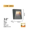 Luces de Pie Montadas en Superficie para Exteriores, Luces para Escalones, Luces para Senderos, Luces de Esquina de Pared, Luces de Ingeniería, Luces de Pared para Parques y Villas, Carcasa de Aluminio Fundido a Presión