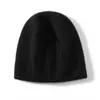 Gorro de Cachemira de Color Sólido para Mujer, Gorro de Punto Grueso y Cálido con Protección para los Oídos, Gorro de Punto Versátil Que Hace que el Rostro Parezca Más Pequeño