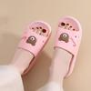 Zapatillas de verano con dibujos animados para mujer, de PVC, con suela suave, suela gruesa, para el baño, transpirables, para mamá