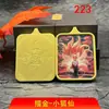 Colar com Pingente Thangka de Raposa de Nove Caudas Popular Pintado à Mão com Detalhes em Ouro para Homens e Mulheres, Acessório Incluído