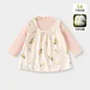 Camiseta de Manga Larga para Bebé Niña Jingqi Ropa de Primavera para Niñas 2026 Nuevo Bebé Recién Nacido Top de Algodón Puro Conjunto de Dos Piezas Primavera Otoño