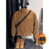 Roupas de Algodão Transfronteiriças Jaqueta de Algodão Jaqueta de Baseball de Inverno Silhueta Jaqueta Solta Tendência Marca Piloto Gola Alta Jaqueta de Algodão Roupa Exterior