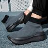 Zapatos Deportivos Casuales Versátiles de Punto Grueso Cálido de Talla Grande para Parejas Transfronterizas, Calcetines y Zapatos de Algodón