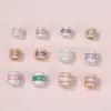 Cuentas de cubo de circón incrustadas en oro de 18 quilates para pulsera de ruedas DIY, collar, accesorios de joyería hechos a mano con cuentas, venta al por mayor