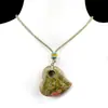 2334-Collar de Ágata Corazón de Cristal Natural Corazón de Melocotón Torcido Colgante 30mm Suministro de Colgante para Joyería DIY