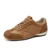 Outono/Inverno 2026 Novo Estilo Camada Superior Couro de Vaca Respirável Diário Casual Esportivo Versátil Estrela Sapatos de Treino Alemães Mocassins