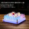 Soporte para Copa de Cóctel Arcoíris Brillante, Estante para Copas de Cóctel de Vidrio Esmerilado, Juego de Copas de Cóctel para Bar