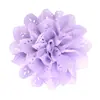 Tela de gasa de malla hueca simple europea y americana flor color sólido diy correa para el pelo de niños zapatos sombrero corsage material accesorios