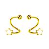 Aretes de Tornillo Corazón Estilo Coreano Diseño de Moda para Mujer Aretes de Estrella Primavera Aretes de Hebilla Retorcida Espiral Venta al por Mayor