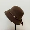 Sombrero de Pescador Tipo Cubo Hepburn de Chenilla de Alta Calidad, Nuevo, Cálido y Versátil, Aspecto Natural, Vintage, Adelgazante, Ala Ancha