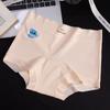 Shorts Boxer Feminino de Seda Gelada de Verão, Cintura Média, Sem Costura, Cobre o Quadril, 10A, Virilha Estendida, Antibacteriano Probiótico, Sensação de Pele Nua, Tamanho Grande