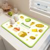 Esterilla absorbente de drenaje para mesa de cocina de barro de diatomeas, tapete para secar platos y cuencos, posavasos con control de agua, mantel individual anti-escaldaduras con aislamiento térmico sin lavado
