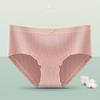 Calcinha de Algodão Sem Costura para Menina Japonesa Calcinha de Algodão com Fio de Algodão de Cintura Média com Babados no Quadril Calcinha de Algodão Respirável para Mulher