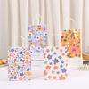 Bolsa de Papel Kraft con Impresión de Flores Brillantes Bolsa para Regalo de Cumpleaños Bolsa de Acompañamiento Bolsas de Empaque Portátiles de Moda