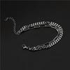 Pulseira cubana de aço titânio dupla camada para casal estilo frio nicho design original alta qualidade moda masculina não desbota