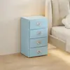 Mesita de Noche de Plástico Retro de Múltiples Cajones para Dormitorio, Gabinete Multifuncional para Almacenamiento de Joyas Dopamina para Habitación de Alquiler