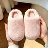 Pantuflas de algodón para niñas, pantuflas de interior antideslizantes para niños de otoño e invierno, diseño lindo de gato, cálidas, adecuadas para que las usen juntas niñas y padres.