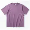 Camiseta de Algodón Puro Pesado para Mujer de 250g, Estilo Unisex Versátil Casual, Color Sólido, Corte Holgado, Top Sencillo de Manga Corta Talla Grande Venta al por Mayor