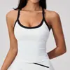 Chal Transfronterizo de Bloques de Color con Sensación Nude, A prueba de Impactos, Push-Up, Sexy, Ajustado, Espalda Hermosa, Para Correr, Fitness, Deportes, Chal de Yoga 2134