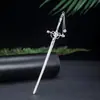 Horquilla con colgante de espada china, accesorio para el pelo sencillo, de metal duro, para la parte trasera de la cabeza, ideal para celebridades cibernéticas, horquilla clásica.