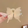 Clipe de Borboleta Super Fada Grande de 13CM Presilha Jacaré Cabeça de Borboleta Simulação Retrô Acessórios de Cabelo de Borboleta Dupla Face Adorno de Cabeça