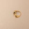 Moda estilo ins acero inoxidable joyería chapado en oro anillo abierto pulsera anillo de titanio de alta calidad que no se decolora para niñas