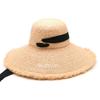 Chapéu alto fábrica Lafite chapéu de palha Big Edge chapéu de palha Sunshade praia chapéu de fita das mulheres chapéu de palha