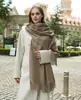 Bufanda Chal de Lana de Alta Gama Coreano Color Sólido Bufanda para Mujer Invierno Versátil Nueva Bufanda de Cachemir para Hombre Venta al por Mayor