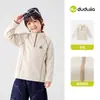 Camisetas infantis Dudu, novos estilos de outono, blusas de base antiestáticas para meninos, blusas de outono para meninas, roupas da moda para bebês e crianças