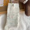 Meias Série Marrom Outono Quente para Mulheres, Estilo Coreano Meia-Calça Fio Pontilhado Coelho Nuvem Estilo College Ins Fofo Indústria de Meias Zhuji