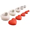 Molde para Velas con Forma de Corazón para el Día de San Valentín Adorno de Yeso 3D con Forma de Corazón Vela con Forma de Corazón Molde de Silicona para Fondant y Horneado