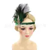 Nueva Diadema de Plumas Estilo Gatsby de los años 1920 con Borlas de Pedrería, Tocado para Actuaciones de Baile, Diadema de Fiesta para Mujer